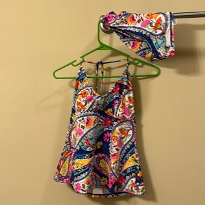NWT Trina Turk swim suit.  Top is a tanking and the bottom is bikini